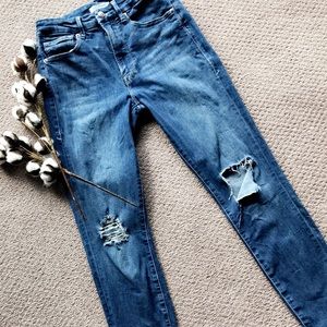Good American Good Waist Distressed Denim Jeans